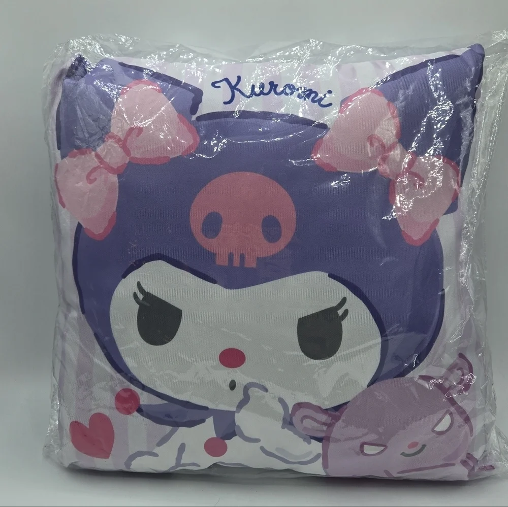 Sanrio Kuromi and Baku square pillow cushion Purple